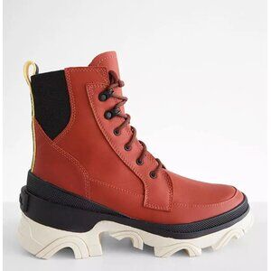 Sorel Brex Leather Waterproof Hiking Boot Warp Red Black